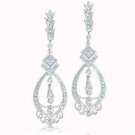 Sterling Silver Celebrity CZ Chandelier Earrings 2579