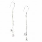 Sterling Silver Chain and Spiral Bead Earrings E4529