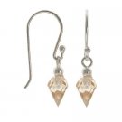 Sterling Silver Champagne CZ Dangle Earrings E10109CHZ