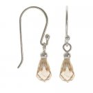 Sterling Silver Champagne CZ Teardrop Dangle Earrings E10111CHZ