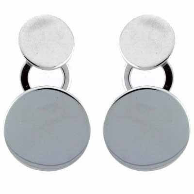 Sterling SIlver Circle Disc Earrings E2769
