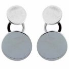 Sterling SIlver Circle Disc Earrings E2769