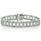 Sterling Silver Classic Clear CZ Bracelet 1019