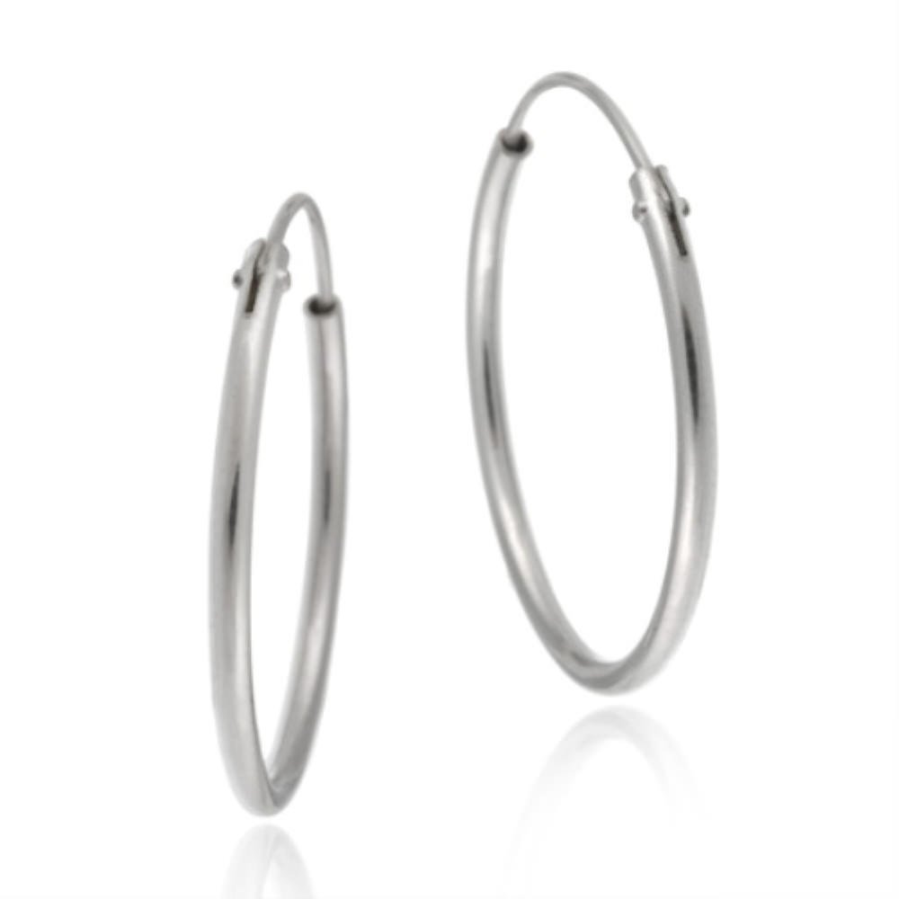 Sterling Silver Classic Hoop Earrings E123