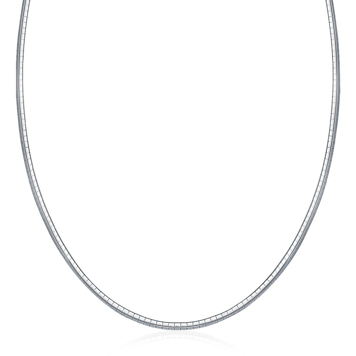 Sterling Silver Classic Omega Chain Necklace (3.0mm)