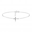 Sterling Silver Cross Chain Anklet A14603