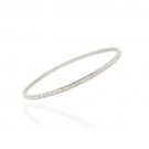 Sterling Silver Cubic Zirconia Channel Set Bangle Bracelet BA11653