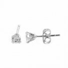 Sterling Silver CZ 4mm Round Stud Earrings E2751