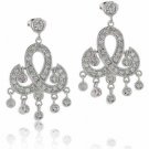 Sterling Silver CZ Chandelier Earrings 2525