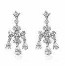 Sterling Silver CZ Chandelier Teardrop Earrings E2695