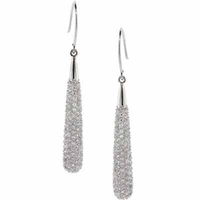 Sterling Silver CZ Dangle Drop Earrings E4151