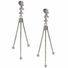 Sterling Silver CZ Dangle Earrings E4384