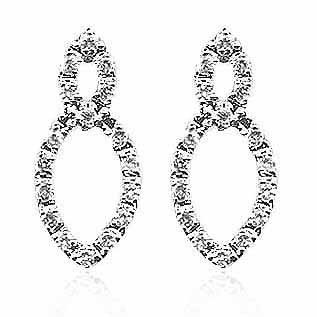 Sterling Silver CZ Double Marquise Earrings E2708
