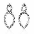 Sterling Silver CZ Double Marquise Earrings E2708