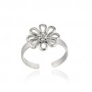 Sterling Silver CZ Flower Toe Ring TR11874