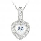 Sterling Silver CZ Heart Pendant P11889