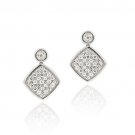 Sterling Silver CZ Micro Pave Earrings E11670