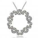 Sterling Silver CZ MOM Eternity Necklace P13865