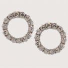 Sterling Silver CZ Open Circle Earrings E4170
