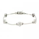 Sterling Silver CZ Oval Tennis Bracelet B9780