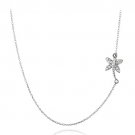 Sterling Silver CZ Palm Tree Necklace N13605