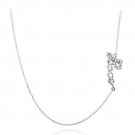 Sterling Silver CZ Peace Chain Necklace N13606
