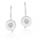 Sterling Silver CZ Round Drop Earrings E4472