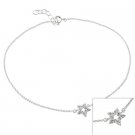 Sterling Silver CZ Star Anklet Bracelet A10757