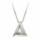 Sterling Silver CZ Triangle Slide Pendant P8617
