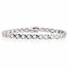 Sterling Silver CZ V Pattern Bracelet B2879
