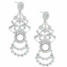 Sterling Silver CZ Vintage Style Chandelier Earrings E2765