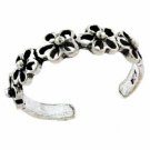 Sterling Silver Daisy Flower Filigree Toe Ring TR4090