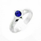 Sterling Silver Dark Blue cz Toe Ring TR4072DBL