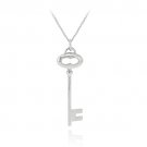 Sterling Silver Designer Inspired Polished Key Pendant P11525