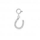 Sterling Silver Designer-Inspired CZ Horeshoe Charm CH11354