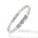 Sterling Silver Diamond Accent 'MOM' Bangle BA10823