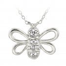 Sterling Silver Diamond Accent Bumble Bee Pendant P12163