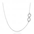 Sterling Silver Diamond Accent Infinity Chain Necklace N13666