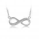 Sterling Silver Diamond Accent Infinity Necklace P10834