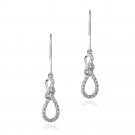 Sterling Silver Diamond Accent Infinity Twist Dangle Earrings E12924