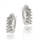 Sterling Silver Diamond Accent Small Oval Hoop Earrings E10473