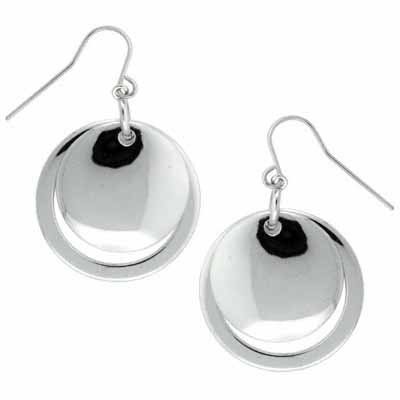 Sterling Silver Double Circle Earrings E3047