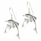 Sterling Silver Double Dolphin Earrings E4966