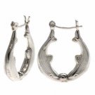 Sterling Silver Double Dolphin Hoop Earrings E5090