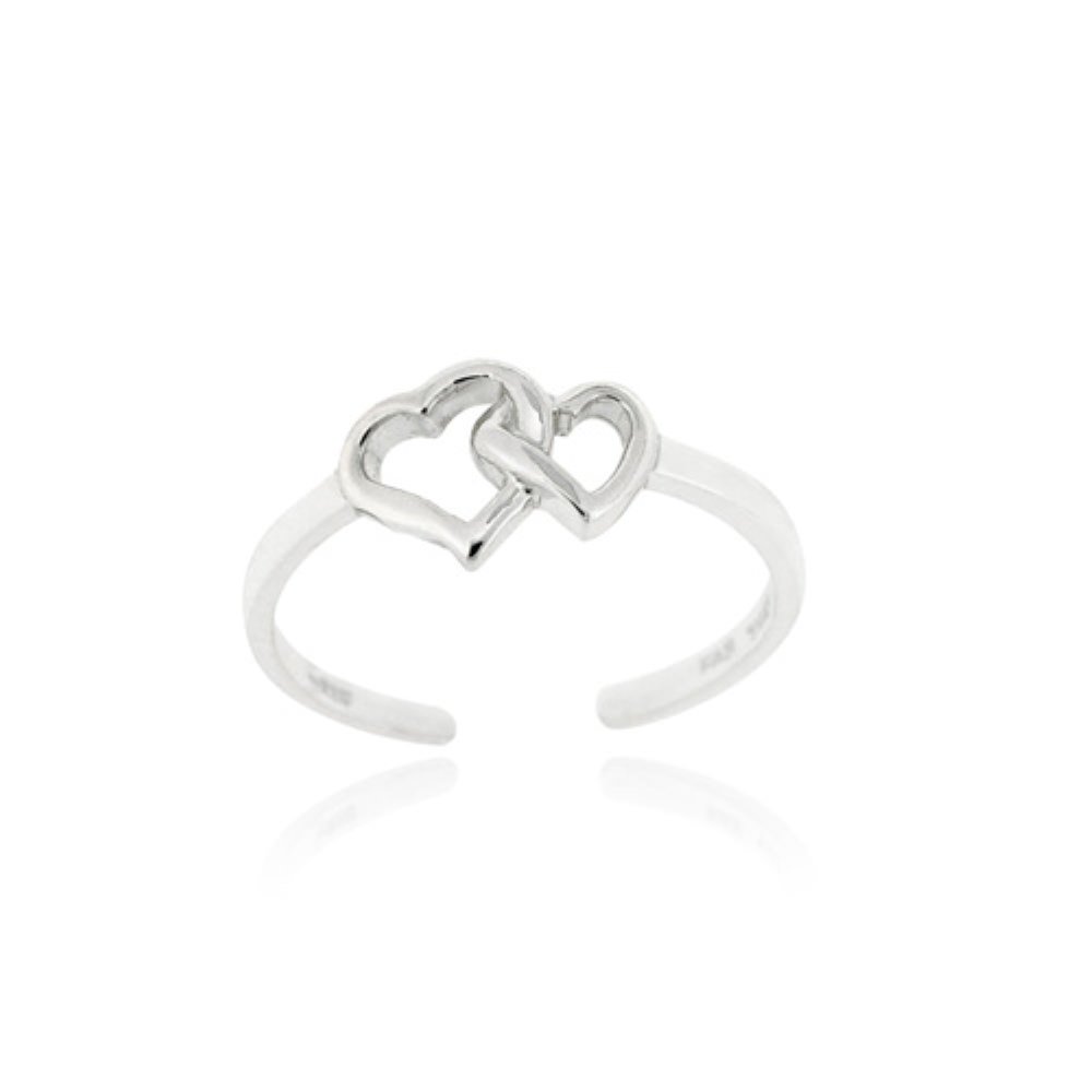 Sterling Silver Double Heart Toe Ring TR11880