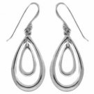 Sterling Silver Double Teardrop Earrings E4547