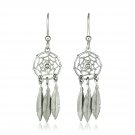 Sterling Silver Dream Catcher Dangle Earrings Sterling Silver