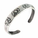 Sterling Silver etched Daisy Flower adjustable Toe Ring TR4096