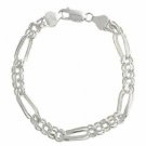 Sterling Silver Figaro Link Bracelet B7184