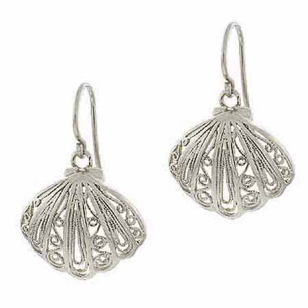 Sterling Silver Filigree Drop Earrings E9013